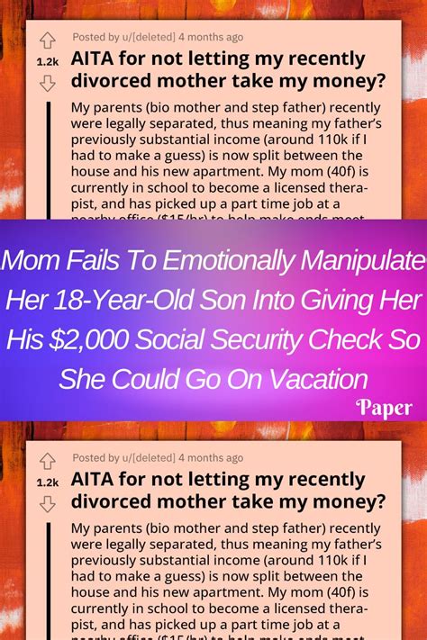 Mom Fail Divorced Mother Broken Promises Take My Money Mom Son Part Time Jobs Japanese