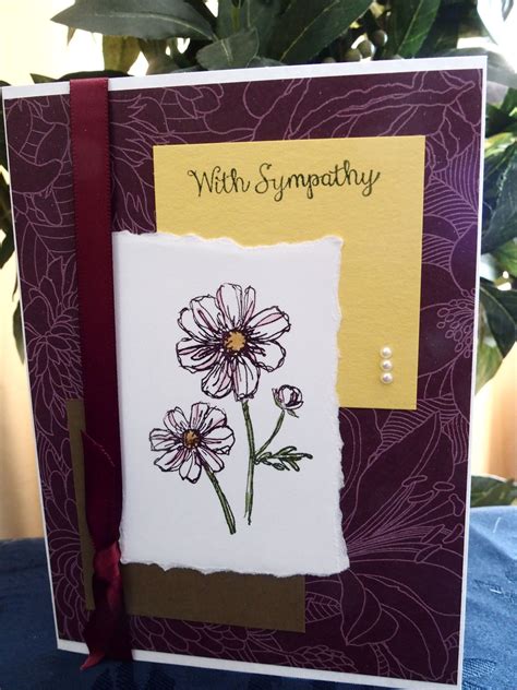 It is also a good idea to follow up with the family during the weeks and months that follow their loss, but don't overwhelm them if they require space and time. Sympathy card using Stampin Up Bloom with Hope Stamp Set ...