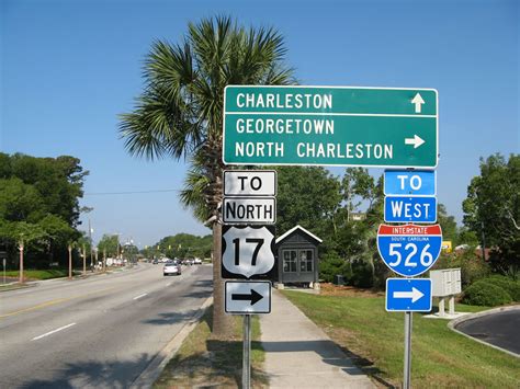South Carolina Interstate 526 And U S Highway 17 Aaroads Shield