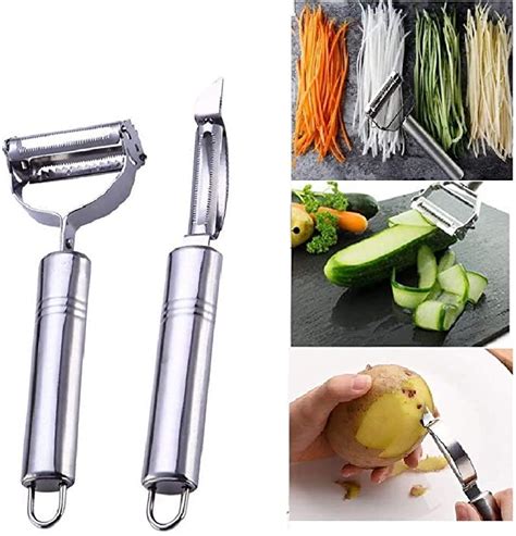 4 Pack Vegetable Peelers For Kitchen Y Shaped And I Shaped