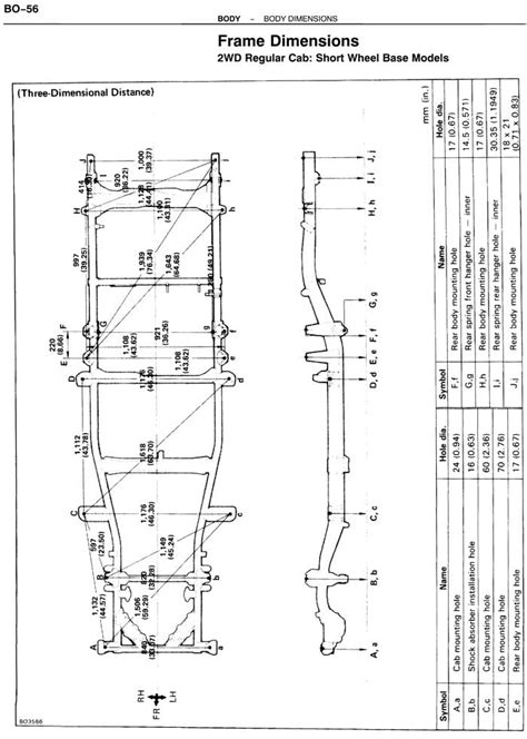 Toyota Truck Frame Dimensions