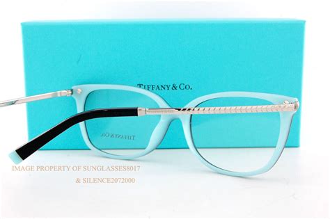 Brand New Tiffany And Co Eyeglass Frames Tf 2221 8055 Black On Tiffany Blue 54mm 8056597600521 Ebay