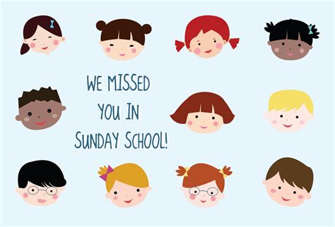We Missed You In Sunday School Postcards B Pack Of 25 Sunday