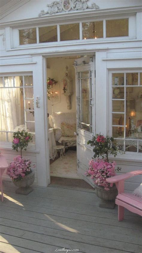 Pretty Front Entrance Pink Home Country House Style