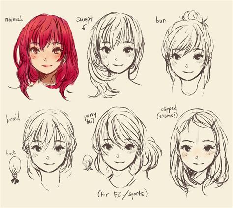 Cute Doodle Hair Style Manga 350735 How To Draw Hair Manga