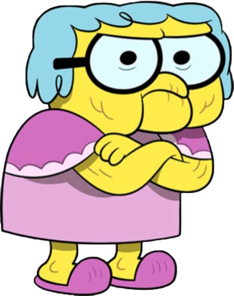 The Simpsons Character Is Frowning And Holding Her Hand On Her Chest