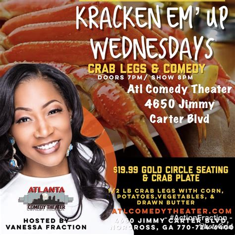 Crablegs & Comedy @ATL Comedy Theater, Atlanta GA - Mar 20, 2019 - 7:00 PM