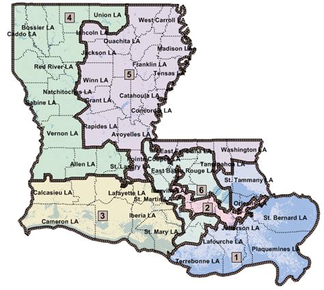 Louisiana Congressional District Maps Jmc Enterprises Of Louisiana
