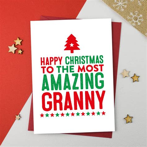 Amazing Grandma Christmas Card A Is For Alphabet