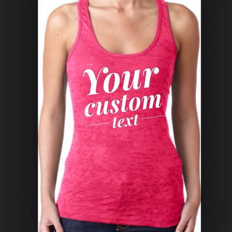 Custom Text Personalized Tank Top Womens By Liftherupclothing