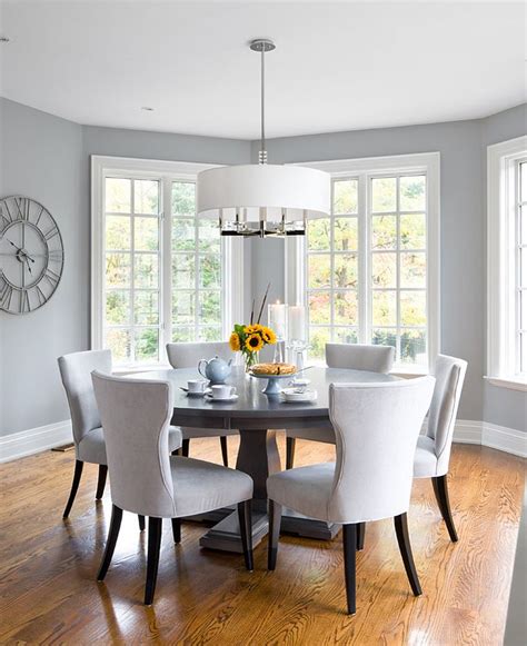 Country style dining rooms generally create a traditional feel via sturdy hardwood tables, chairs and flooring. 25 Elegant and Exquisite Gray Dining Room Ideas