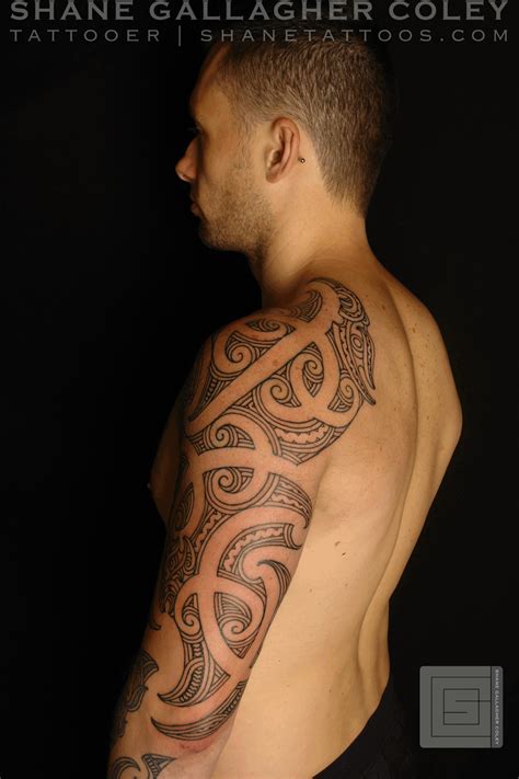 Shane Tattoos Maori Sleeve Chest Ta Mokotattoo