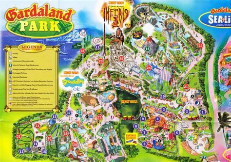 Gardaland 2010 Park Map In 2022 Things To Do In Italy Park Travel