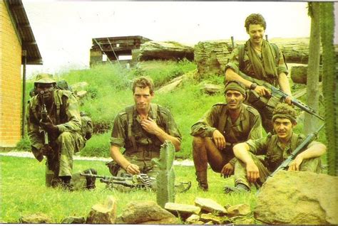 Rhodesian Soldiers Take A Break And Pose For The Camera During The