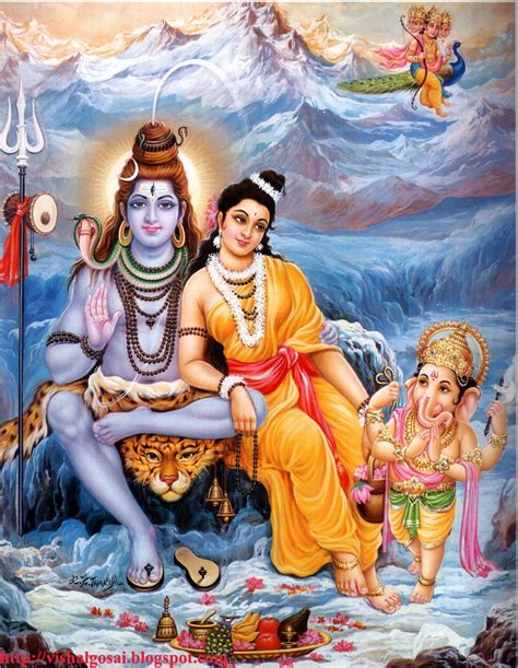 Vishal Gosai God Ganesh With Lord Shiva And Parvati