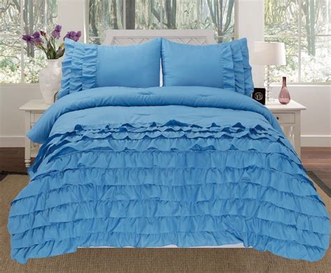 Empire Home 3 Piece Katy Pleated Ruffled Comforter Set King Size
