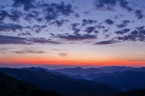 Sunset Mountains Sky Clouds Forest Mist Wallpapers Hd Desktop