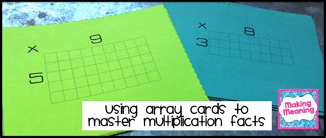 Multiplication And Array Flash Cards Includes Both Regular Flash Cards