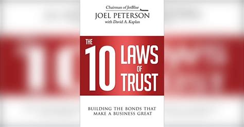 The 10 Laws Of Trustversión En Inglés Resumen Joel Peterson