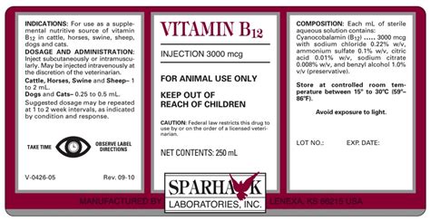 Vitamin B12 Injection 3000 Mcg