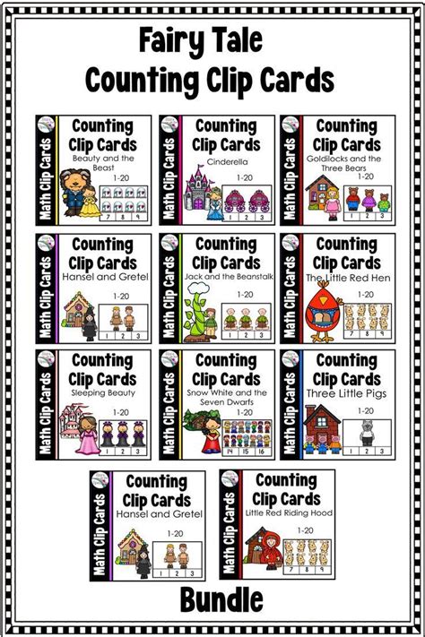 My three actually wanted to fill his own in. Fairy Tale Activities (Counting Clip Cards 1-20) Bundle ...