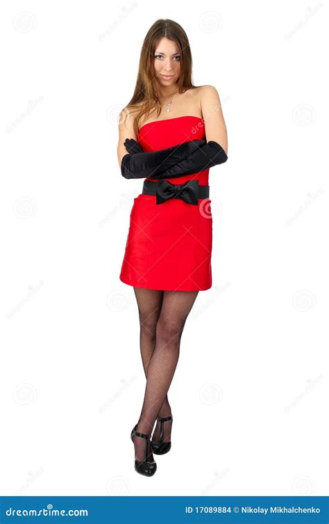 Sexy Female In Little Red Dress Stock Images Image 17089884