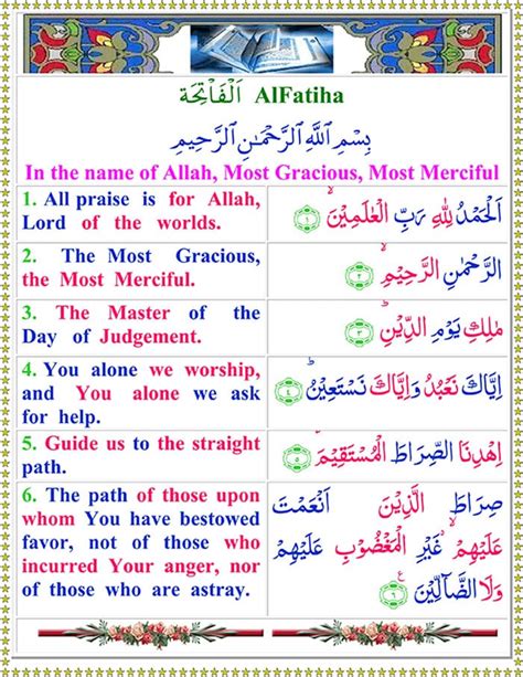 Read Surah Al Fatiha Online With English Translation