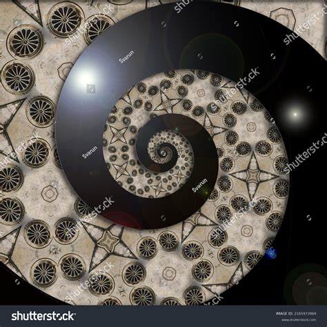 Surreal Infinity Time Spiral Space Abstract Stock Illustration