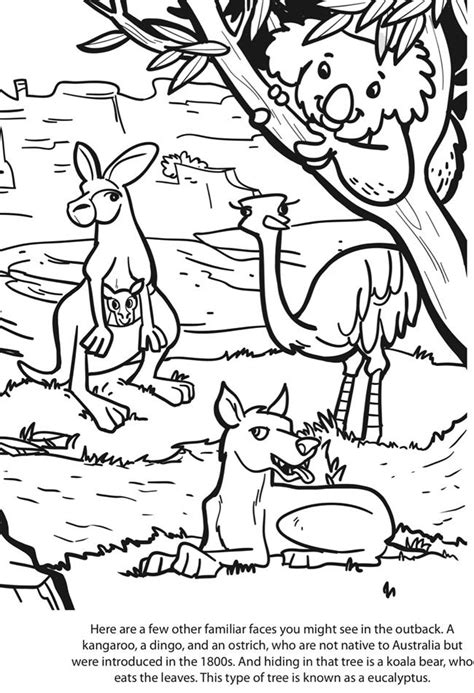 Outback Australian Animals Coloring Pages Coloring Pages