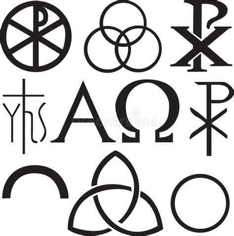 Set Of Christian Symbols Stock Vector Illustration Of