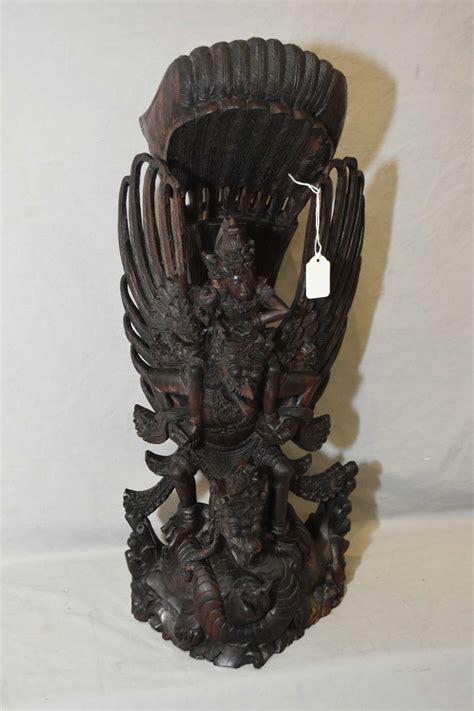 Wooden Carved Figure Of Indonesia Carving Of Of Garuda 21 In Height