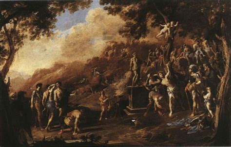Domenico Gargiulo Micco Spadaro 1609 1675 1650 The Martyrdom Of Saint Sebastian Olio Tela