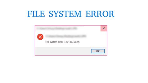 How To Fix File System Error On Windows