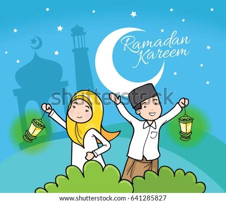 Ramadan Kareem Muslim Kids Stock Images, Royalty-Free Images & Vectors