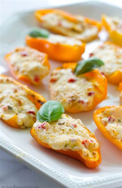 Grilled 3 Cheese Sweet Pepper Poppers