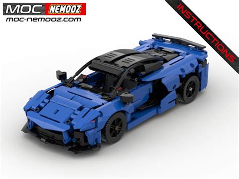 Lego Moc Corvette C8 Blue By Moc Nemooz Rebrickable Build With Lego
