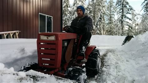 Wheel Horse Plowing 23 Inches Of Snow Youtube