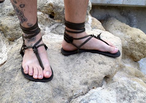barefoot men sandals leather sandals barefoot shoes beach barefoot sparta novelty