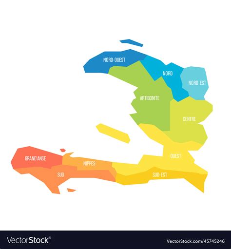 Haiti Political Map Of Administrative Divisions Vector Image