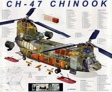 Ch 47 Chinook Cutaway By Boeing Chinook Helicopters Military