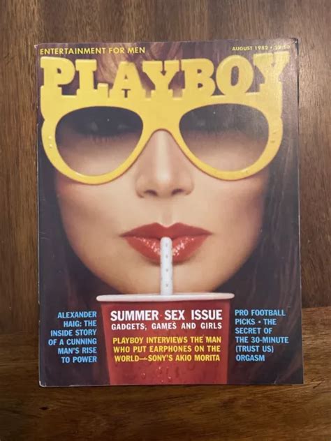 PLAYBOY MAGAZINE AUGUST 1982 Summer Sex Issue CATHY ST GEORGE Blonde