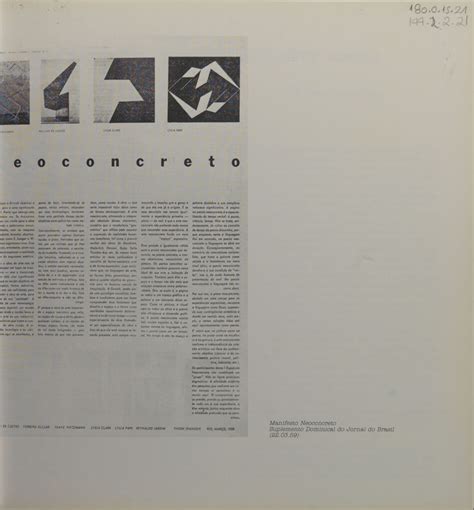 Ciclo De Exposições Sobre Arte No Rio De Janeiro 1neoconcretismo 1959