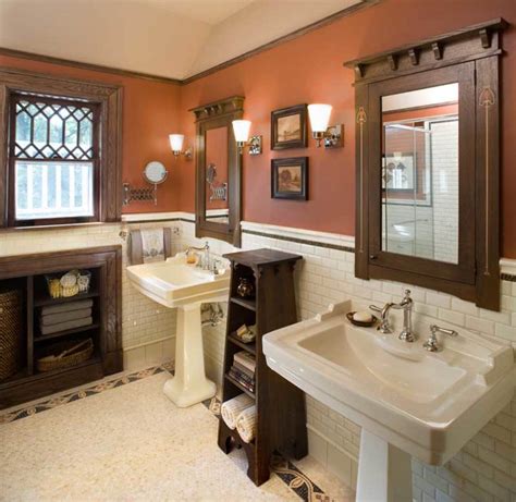 Arts And Crafts Baths Two Ways Design For The Arts And Crafts House Arts And Crafts Homes Online