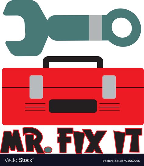 Mr Fix Royalty Free Vector Image Vectorstock