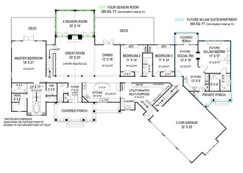 House plans with inlaw suite. Pepperwood 9020 - 3 Bedrooms and 2 Baths | The House Designers