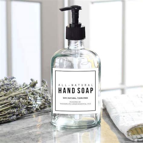 Hand Soap Label Digital Download Printable Label Essential Etsy