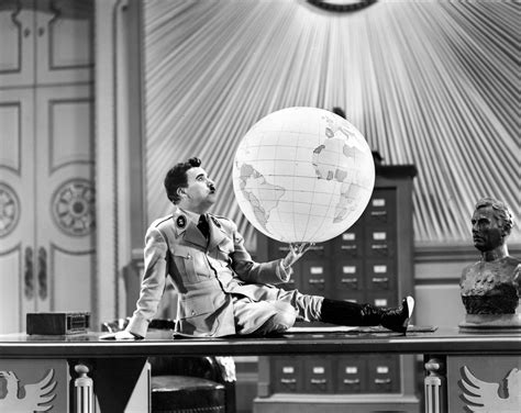 Charlie Chaplin Globe Scene In The 1940 Film The Great Dictator R