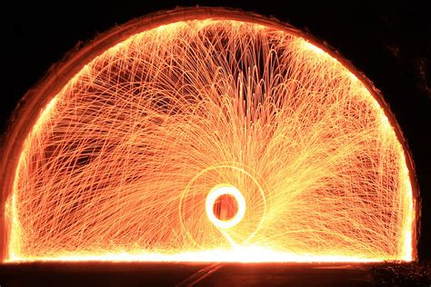 Light At The End Of The Tunnel Steel Wool On Fire Inside A Flickr