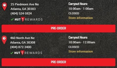 Please include store information, including location, and your mvp card number in the comments section below. Pizza Hut Near Me
