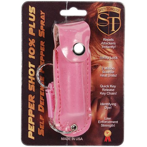 Pepper Shot 12 Oz Wpink Leatherette Holster And Quick Key Release Key